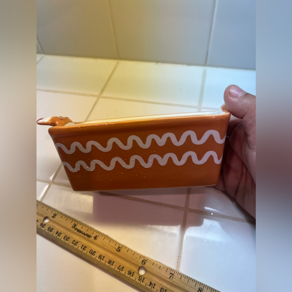 Holiday Time Gingerbread Christmas Mini Loaf Ceramic Pan